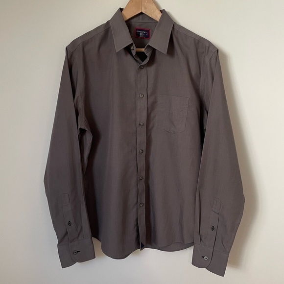 UNTuckit Wrinkle-Free Sangiovese Shirt Grey Size Medium - Picture 4 of 10